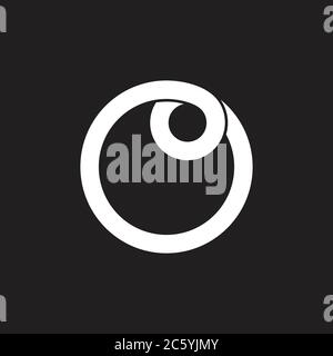 loop 3d simple circle logo vector Stock Vector