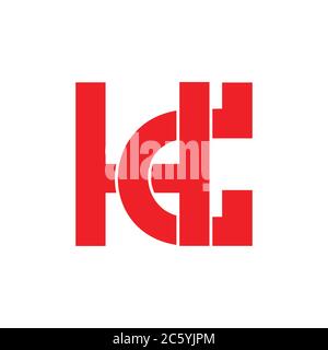 letter hd simple linked geometric logo vector Stock Vector