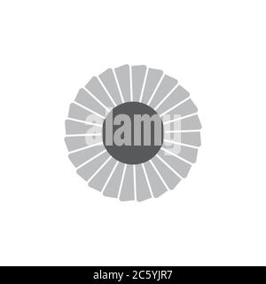 swirl turbine simple geometric symbol logo vector Stock Vector