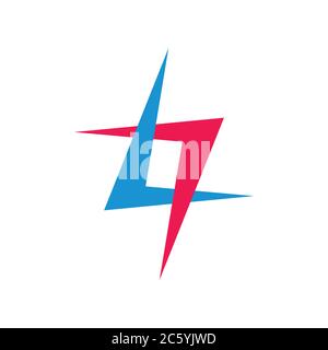 simple linked arrows colorful logo vector Stock Vector
