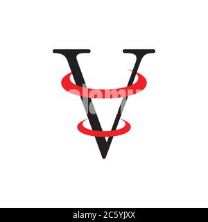 letter v motion dynamic logo vector Stock Vector