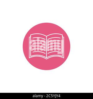 book thin line education logo vector Stock Vector