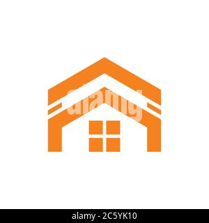 simple geometric roof simple logo vector Stock Vector