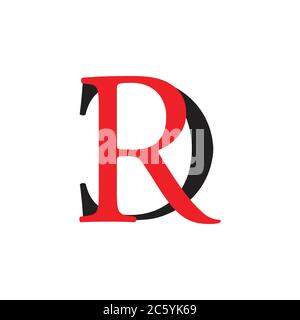 letter dr simple linked logo vector Stock Vector