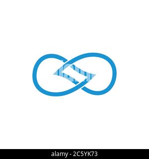 abstract linear linked drop water symbol logo vector Stock Vector