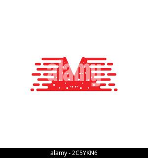 letter m motion triangle logo vector Stock Vector