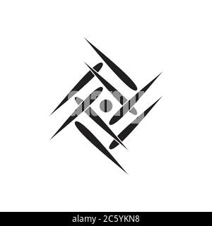 square motion fast movement logo vector Stock Vector