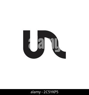 letter ur simple geometric line logo vector Stock Vector