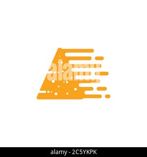 triangle fast delivery pizza symbol logo vector Stock Vector