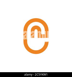 letter ne simple geometric line symbol logo vector Stock Vector