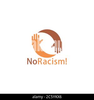 hand care no racism help each others symbol icon vector Stock Vector