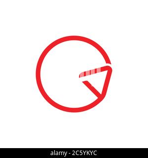 triangle rotation motion line letter g logo vector Stock Vector
