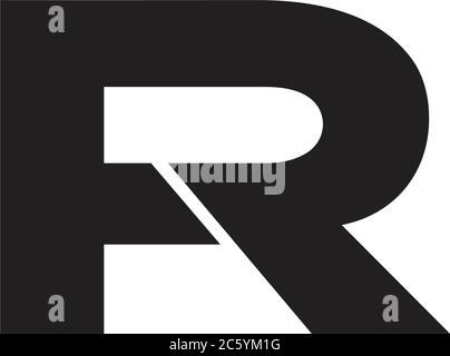 letter pr geometric linked simple logo Stock Vector