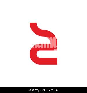abstract letter ad simple geometric line logo vector Stock Vector
