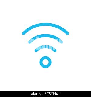 Wi fi signal linear icon. Thin line illustration. Wifi connection contour symbol. Stock vector illustration isolated on white background. Stock Vector