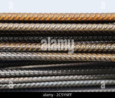 background and texture of rod or industrial steel for construction ...