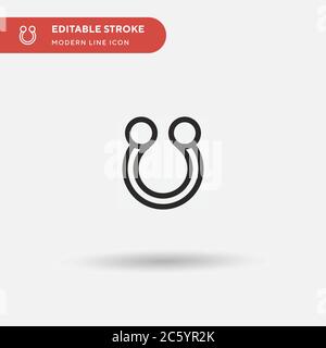 Descending Node Simple vector icon. Illustration symbol design template for web mobile UI element. Perfect color modern pictogram on editable stroke. Descending Node icons for your business project Stock Vector