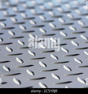 Background with Checkered plate, close up Stock Photo