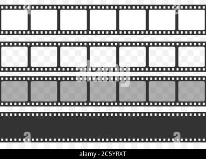 Film strip seamless pattern shape. Cinema movie logo symbol. Vector illustration. Isolated on background. Stock Vector