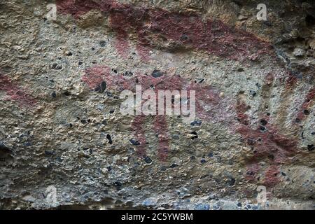 Petroglyphs in Torres del Paine National Park, Patagonia, Chile Stock Photo