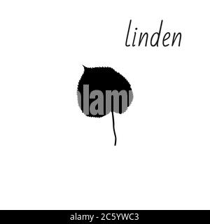 Linden leaf icon isolated on clean background. Stock Vector