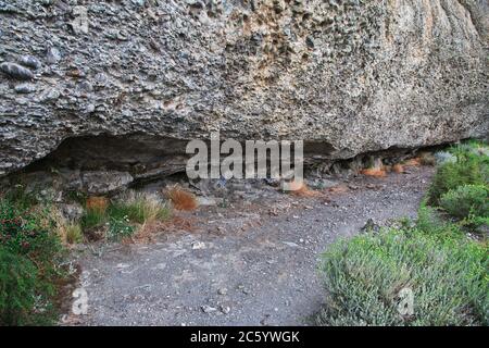 Petroglyphs in Torres del Paine National Park, Patagonia, Chile Stock Photo