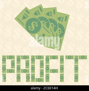 flat money background concept. Vector illustration Stock Vector