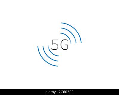 5g, wireless icon. Vector illustration, flat design. Stock Vector