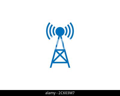 5g, antenna, cell icon. Vector illustration, flat design. Stock Vector