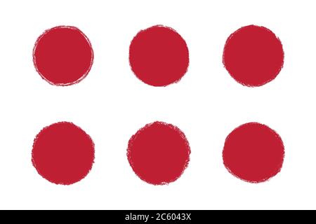 Collection of red grunge distressed brush stamp backgrounds Stock Vector