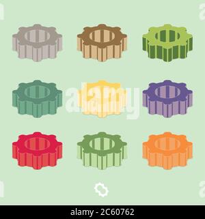 Gear in flat style vector Stock Vector Image & Art - Alamy