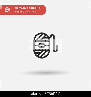 Wool Simple vector icon. Illustration symbol design template for web mobile UI element. Perfect color modern pictogram on editable stroke. Wool icons for your business project Stock Vector