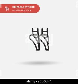 Ballet Simple vector icon. Illustration symbol design template for web mobile UI element. Perfect color modern pictogram on editable stroke. Ballet icons for your business project Stock Vector