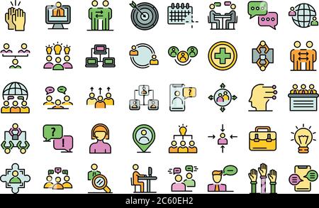 Advice icons vector flat Stock Vector
