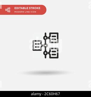 Timeline Simple vector icon. Illustration symbol design template for web mobile UI element. Perfect color modern pictogram on editable stroke. Timeline icons for your business project Stock Vector