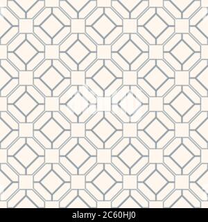 Modern stylish monochrome background with structure of repeated geometric figures - vector seamless pattern Stock Vector