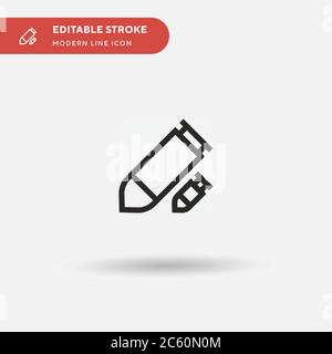 Bullets Simple vector icon. Illustration symbol design template for web mobile UI element. Perfect color modern pictogram on editable stroke. Bullets icons for your business project Stock Vector