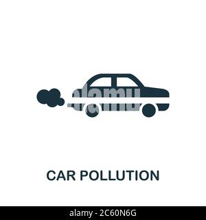 Car Pollution icon. Simple element from global warming collection. Creative Car Pollution icon for web design, templates, infographics and more Stock Vector