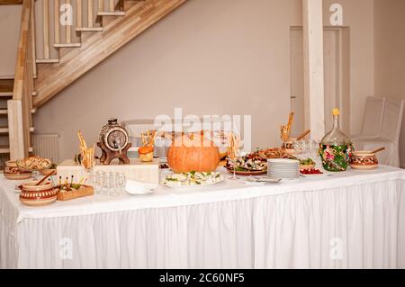 Hamon And Different Snacks On The Table Stock Photo Alamy