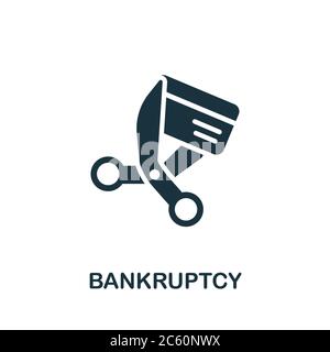 Bankruptcy icon. Simple element from Crisis collection. Creative Bankruptcy icon for web design, templates, infographics and more Stock Vector