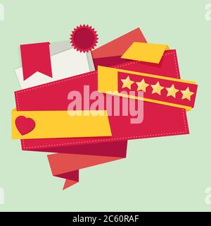 Abstract origami figure for web. vector background Stock Vector