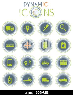 Navigation dynamic icons Stock Vector