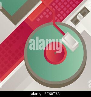 Designed modern DJ music banner. Vector illustration. Stock Vector