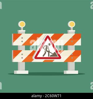 Under construction concept in flat design style, vector illustration ...