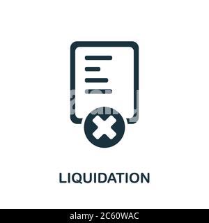 Liquidation icon. Simple element from Crisis collection. Creative Liquidation icon for web design, templates, infographics and more Stock Vector