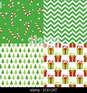 Christmas And Happy New Year Seamless Pattern With Christmas Gift Boxes 