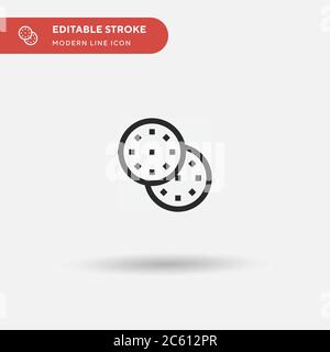 Biscuits Simple vector icon. Illustration symbol design template for web mobile UI element. Perfect color modern pictogram on editable stroke. Biscuits icons for your business project Stock Vector