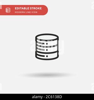 Database Simple vector icon. Illustration symbol design template for web mobile UI element. Perfect color modern pictogram on editable stroke. Database icons for your business project Stock Vector