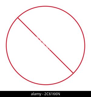 Flat Stop Icon isolated on white background. Modern vector illustration. Red no entry symbol . Stock Vector