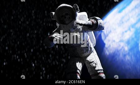 scary astronaut render